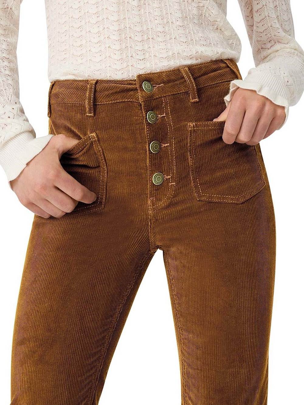 NWT Maje Passionne Corduroy Pants Caramel